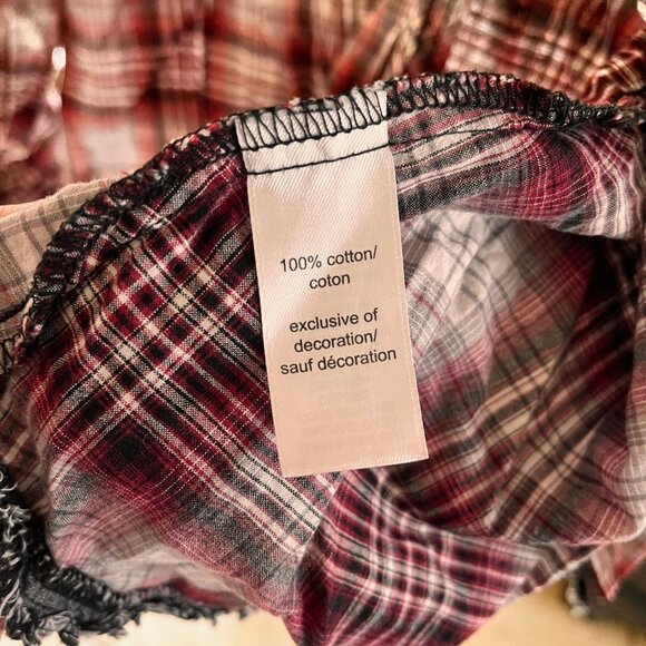 Maurices Plaid Thin Summer Button Down Top with Back Detail - Picture 6 of 10